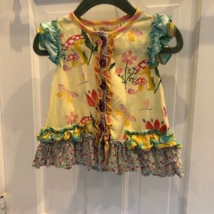 Sweet Matilda Jane button ruffle top